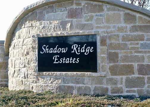Neighborhood Sign for Shadow Ridge